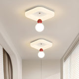 Hallway White Round Ball LED Flush Mount Ceiling Light Image - 19