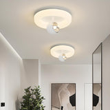 Hallway White Round Ball LED Flush Mount Ceiling Light Image - 21