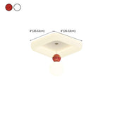 Hallway White Round Ball LED Flush Mount Ceiling Light Image - 27