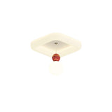 Hallway White Round Ball LED Flush Mount Ceiling Light Image - 7