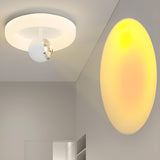 Hallway White Round Ball LED Flush Mount Ceiling Light Image - 8