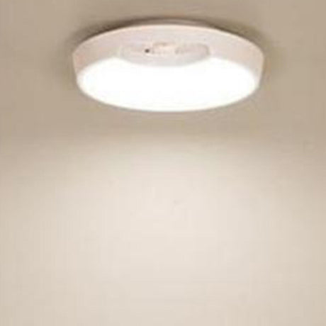 Hallway White Round Sensor LED Flush Mount Ceiling Lamp Image - 2