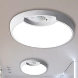 Hallway White Round Sensor LED Flush Mount Ceiling Lamp Image - 4