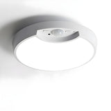 Hallway White Round Sensor LED Flush Mount Ceiling Lamp Image - 5