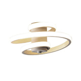 Hallway White Spiral LED Semi-Flush Mount Ceiling Light Image - 7