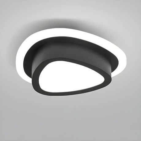 Hallway White Triangle Dimmable LED Flush Mount Light Image - 2