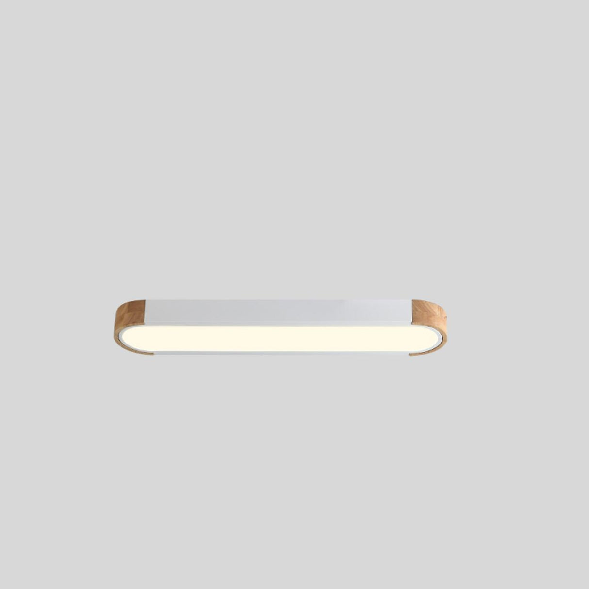 Hallway Wooden Rectangular Flush Mount Ceiling Light Image - 7