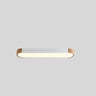 Hallway Wooden Rectangular Flush Mount Ceiling Light Image - 9