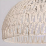 Hallway Woven Dome Semi-Flush Mount Ceiling Light Image - 7