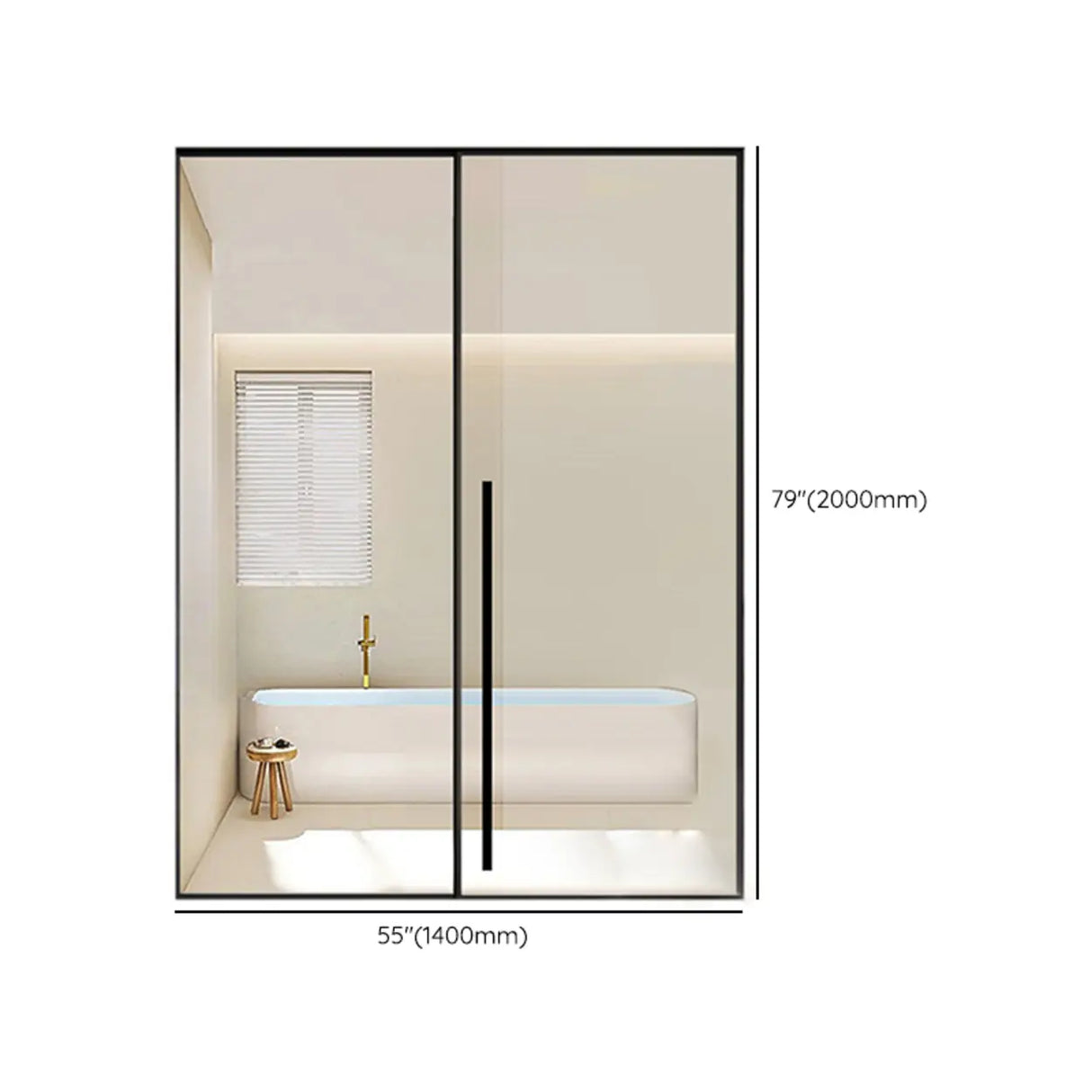 Handle Included Sliding Glass Clear Glass Shower Door Image - 10