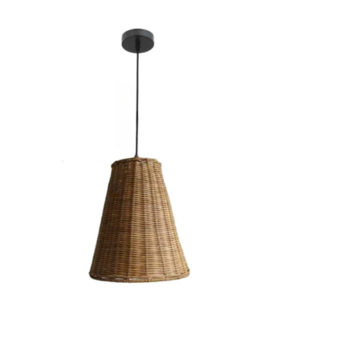 Handwoven Oriental Rattan Cone Pendant Lights Image - 15