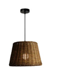 Handwoven Oriental Rattan Cone Pendant Lights Image - 7