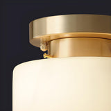 Hexagonal Cylinder Brass Modern Semi-Flush Mount Light Image - 11