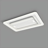 High Power White Square Bladeless Ceiling Fan Light Image - 13