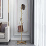 Hooks Gold Metal Freestanding Round Base Tree Coat Rack Image - 4