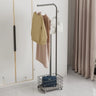 Hooks Metal Gold Shelves Coat Rack with Basket Storage Image - 3