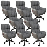 Houndstooth Upholstered Gaming Office Chair with Wheels Image - 34