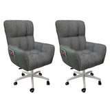 Houndstooth Upholstered Gaming Office Chair with Wheels Image - 45