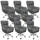 Houndstooth Upholstered Gaming Office Chair with Wheels Image - 48