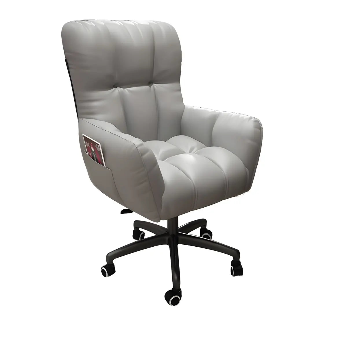 Houndstooth Upholstered Gaming Office Chair with Wheels Image - 54