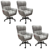 Houndstooth Upholstered Gaming Office Chair with Wheels Image - 56