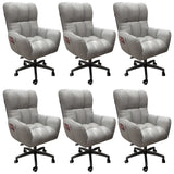 Houndstooth Upholstered Gaming Office Chair with Wheels Image - 57