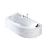 Hydrotherapy Corner Acrylic White Bathtub with Storage Image - 5