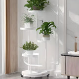 Indoor Circular Multi-Tier Metal Tray Plant Stand Gold Image - 15