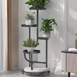 Indoor Circular Multi-Tier Metal Tray Plant Stand Gold Image - 17