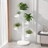 Indoor Circular Multi-Tier Metal Tray Plant Stand Gold Image - 3