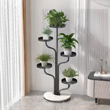 Indoor Circular Multi-Tier Metal Tray Plant Stand Gold Image - 6