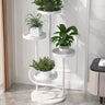 Indoor Circular Multi-Tier Metal Tray Plant Stand Gold Image - 9