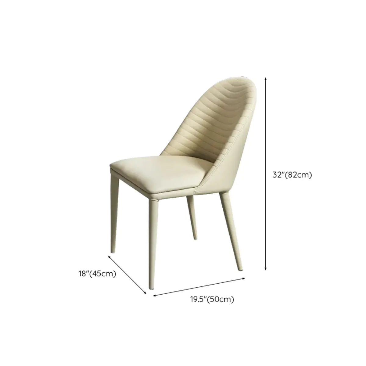 Indoor Low Back Round Upholstered Dining Chair White Image - 11