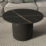 Indoor Modern White Stone Circular Nesting Coffee Table Image - 11