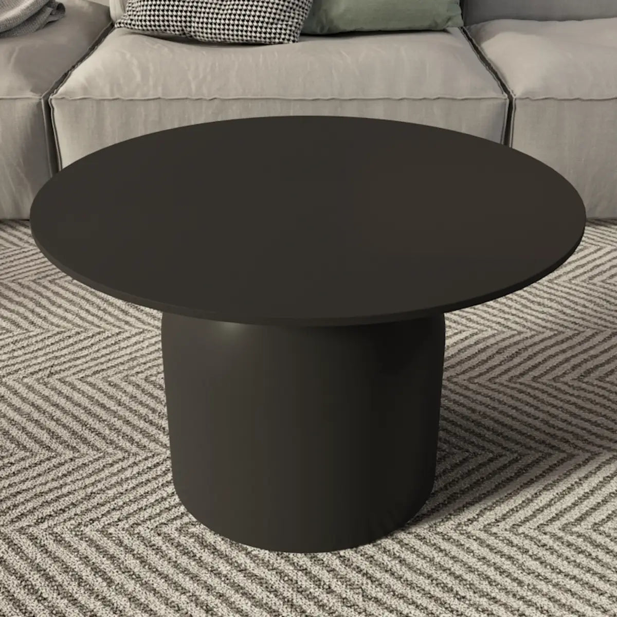 Indoor Modern White Stone Circular Nesting Coffee Table Image - 13