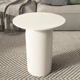 Indoor Modern White Stone Circular Nesting Coffee Table Image - 9