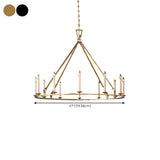 Industrial 2 Tiers Metal Round Candel Chandelier Image - 16