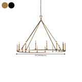 Industrial 2 Tiers Metal Round Candel Chandelier Image - 17