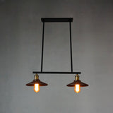 Industrial 3-Light Black Cone Island Pendant Light Image - 2