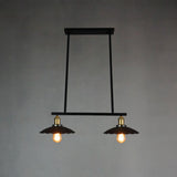 Industrial 3-Light Black Cone Island Pendant Light Image - 21