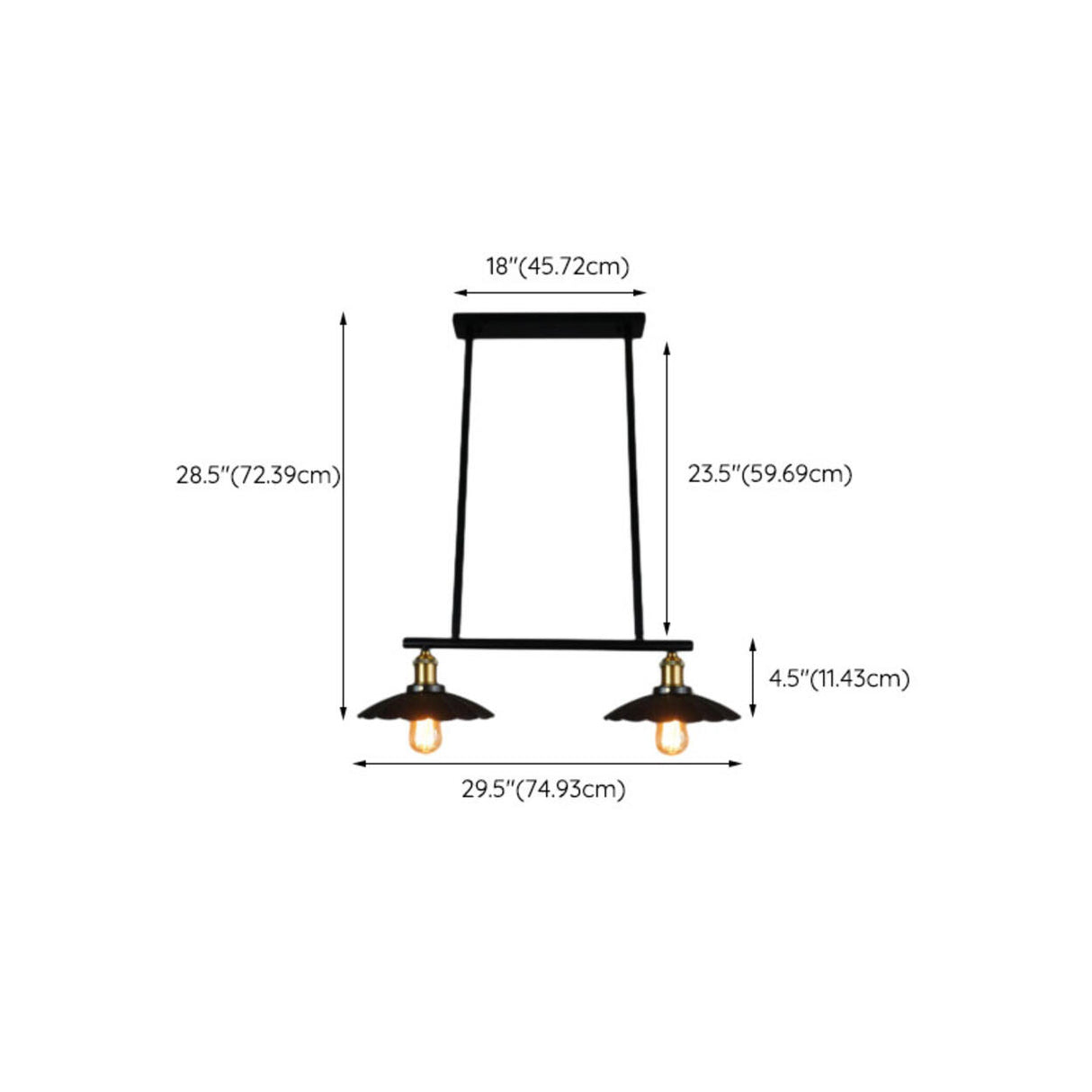 Industrial 3-Light Black Cone Island Pendant Light Image - 36