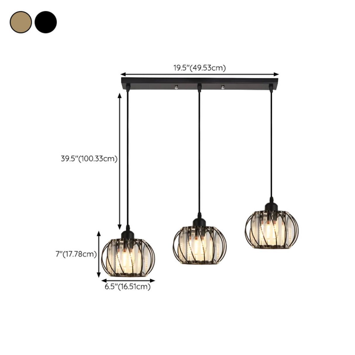 Industrial 3-Light Cage Metal Wire Island Pendant Light Image - 22