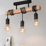 Industrial 3-Light Geometric Cage Island Pendant Light Image - 4