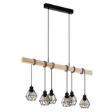 Industrial 3-Light Geometric Cage Island Pendant Light Image - 7