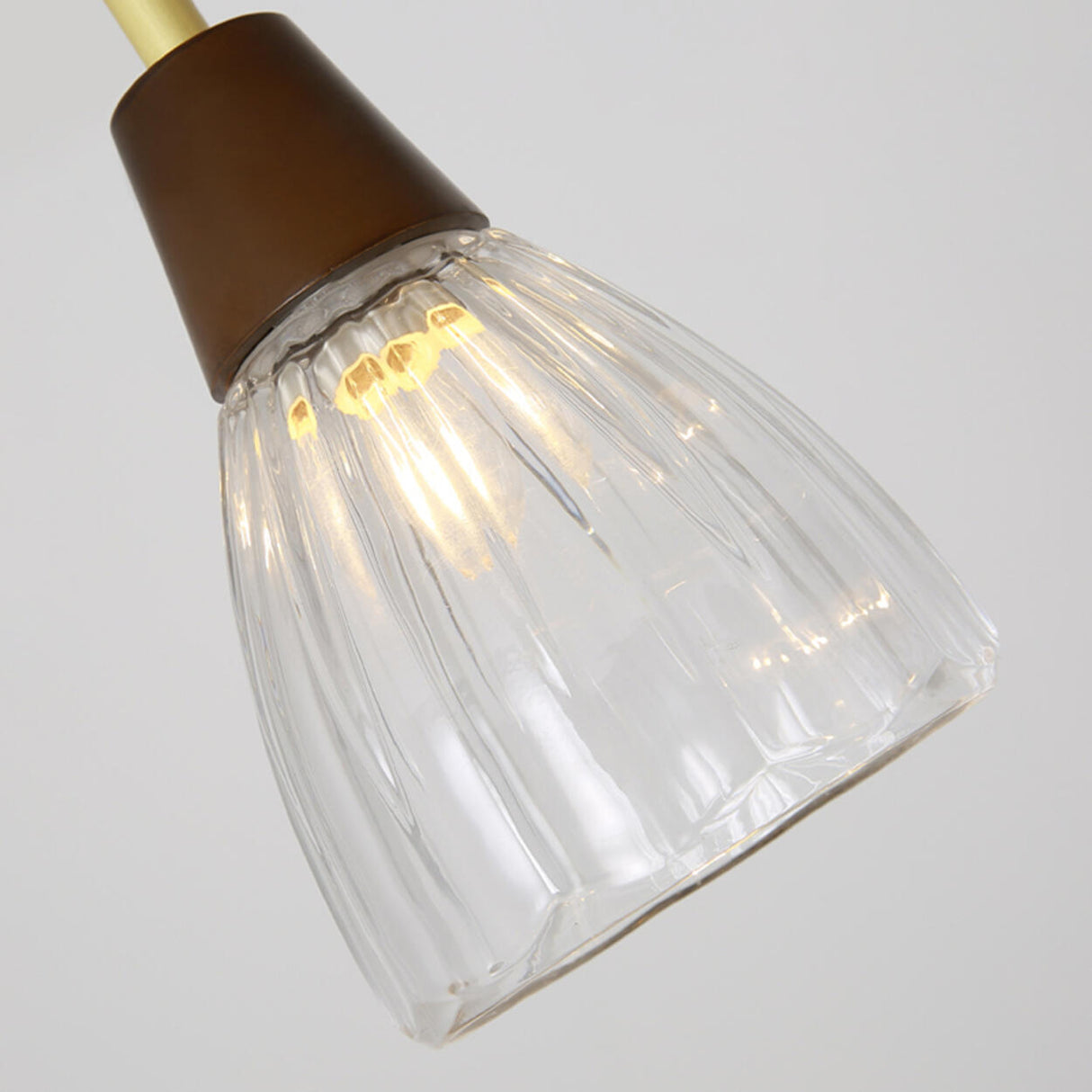 Industrial 3-Light Glass Cone Island Pendant Light Image - 10