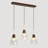 Industrial 3-Light Glass Cone Island Pendant Light Image - 6