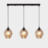 Industrial 3-Light Gray Oval Island Pendant Light Image - 4