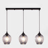 Industrial 3-Light Gray Oval Island Pendant Light Image - 6