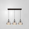 Industrial 3-Light Pyramid Cage Island Pendant Light Image - 10