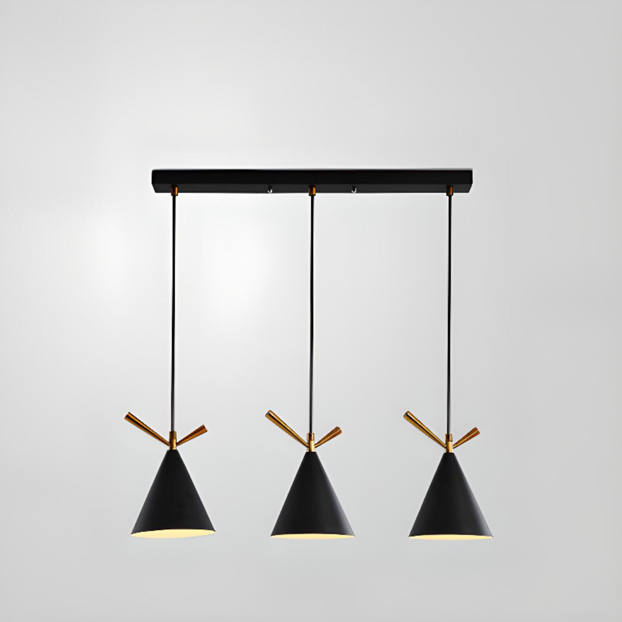 Industrial 3-Light Pyramid Cage Island Pendant Light Image - 11